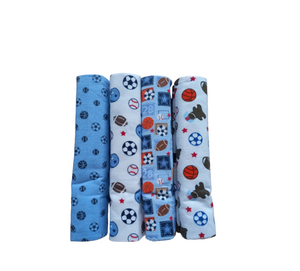 4 In 1 Coloured Cot Sheet / Receiving Blanket (28.5*28.5 Inches) Kolaco - Kyemen Baby Online