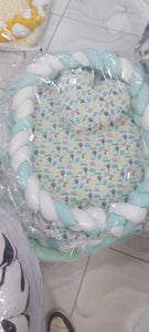 Baby Bed (Baby Lounger / Portable Infant Co Sleeper Bassinet With Spiral Bumper / Baby Nest)