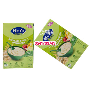 Hero Baby Cereal (8 Cereals And Fruits With Milk) 6m+