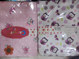 2 In 1 Coloured Cot Sheet / Receiving Blanket (140cm * 100cm)