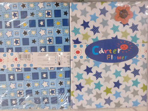 2 In 1 Coloured Cot Sheet / Receiving Blanket (140cm * 100cm)