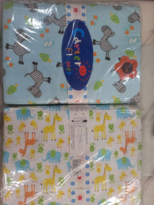 2 In 1 Coloured Cot Sheet / Receiving Blanket (140cm * 100cm)