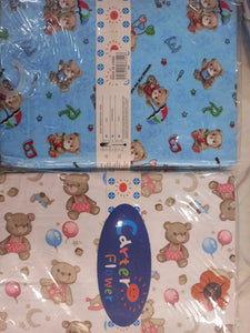 2 In 1 Coloured Cot Sheet / Receiving Blanket (140cm * 100cm)