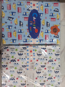 2 In 1 Coloured Cot Sheet / Receiving Blanket (140cm * 100cm)