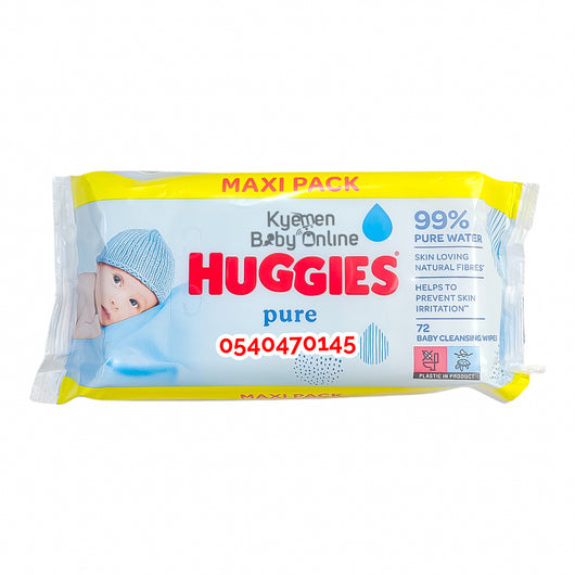 Baby Wipes (Huggies Pure) 72 Pieces