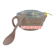 Load image into Gallery viewer, Baby Thermal Cereal Bowl With Spoon And Warming Hole (Dr Annie's) - Kyemen Baby Online
