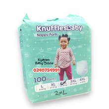 Load image into Gallery viewer, Baby Diapers (Knuffles Baby) Nappy Pants / Pull Up Pants 100pcs
