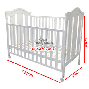 Baby Wooden Cot With Drawer (EL-9) Baby Bed / Baby Crib