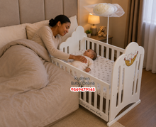 Load image into Gallery viewer, Baby Wooden Cot With Drawer (TM706) Baby Bed
