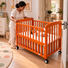 Load image into Gallery viewer, Baby Wooden Cot With Drawer (626) Baby Bed / Baby Crib - Kyemen Baby Online
