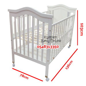 Baby Wooden Cot With Drawer (EL-13) Baby Bed / Baby Crib