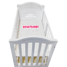 Load image into Gallery viewer, Baby Wooden Cot With Drawer / White Wooden Cot (611) Baby Bed / Baby Crib(Showroom Display) - Kyemen Baby Online
