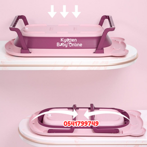 Baby Foldable Bath Tub With Soft Bather / Cushion Bather - Kyemen Baby Online