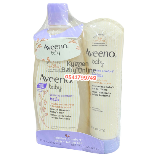Aveeno Baby Calming Comfort Bath Set (Bath And Lotion) - Kyemen Baby Online