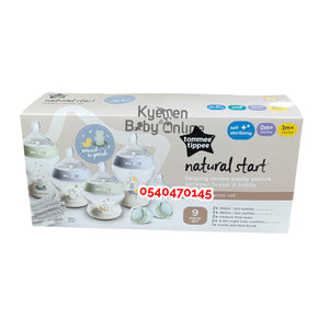 Baby Bottle Set (Tommee Tippee Natural Start Newborn Starter Set) 9pcs