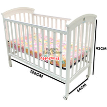 Load image into Gallery viewer, Baby Wooden Cot / Baby Bed / Baby Crib (Kindah 130/N06) - Kyemen Baby Online
