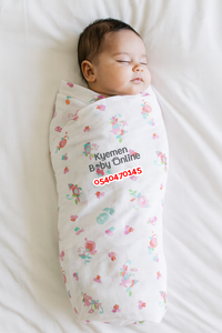4 In 1 Coloured Cot Sheet / Receiving Blanket (Baby Of Mine) 150cm * 100cm - Kyemen Baby Online