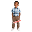 Load image into Gallery viewer, Baby Boy  Short Sleeve Shirt  with Trousers (Calvin Klein) Grey Checked.
