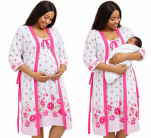 Load image into Gallery viewer, Wholesale - Breastfeeding Night Gown / Nighty With Coat 12-14 (Suinier Lovi Lovi) - Kyemen Baby Online
