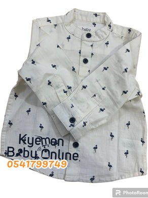 Baby Boy Long Sleeve Shirt (baby club) Flamingo - Kyemen Baby Online