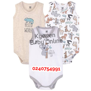 Baby Bodysuit (3 Pieces) Zoo Animal's