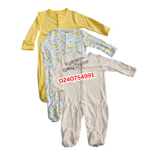 Load image into Gallery viewer, Baby Sleep Suit / Sleep Wear / Overall (Mamas And Papas 3Pcs)  3-6 Months. - Kyemen Baby Online
