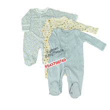 Load image into Gallery viewer, Baby Sleep Suit / Sleep Wear / Overall (Mamas And Papas 3pcs) 0-3m - Kyemen Baby Online
