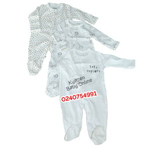 Baby Sleep Suit / Sleep Wear / Overall (Mamas And Papas 3pcs) 0-3 Months.