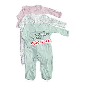 Baby Sleep Suit / Sleep Wear / Overall (Mamas And Papas 3Pcs)  3-6 Months.