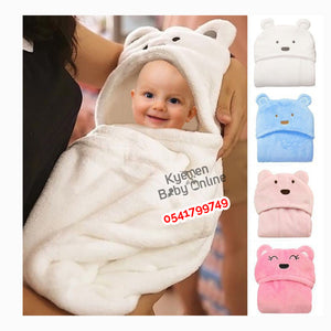 Baby Hooded Blanket / Swaddle (Carters Flower)