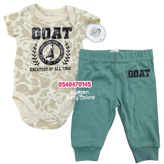 Baby Boy Bodysuit With Pants And Shoe (Eplay) Goat