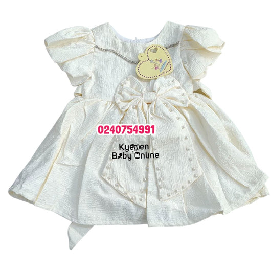 Baby Girl Dress (La Princess) Cream