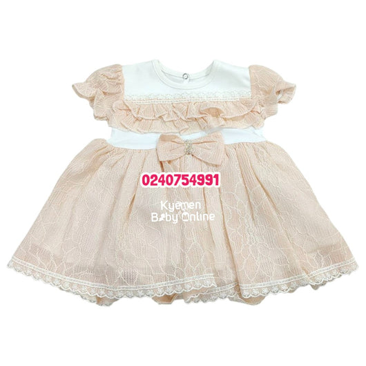 Baby Girl Dress Peach (Minicix Collection)