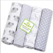Load image into Gallery viewer, 4 In 1 Coloured Cot Sheet / Receiving Blanket (28.5*28.5 Inches) Kolaco - Kyemen Baby Online
