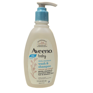 Aveeno Baby Daily Moisture Wash And Shampoo (532ml) - Kyemen Baby Online