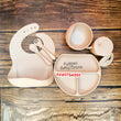 Load image into Gallery viewer, Silicone Baby Bib With Bowl, Cup And Cutlery - Kyemen Baby Online

