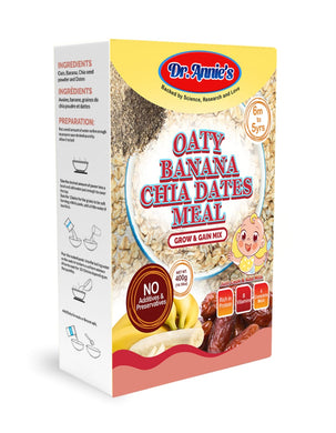 Dr Annie's Oaty Banana Chia Dates Meal Cereal 6m+400g - Kyemen Baby Online
