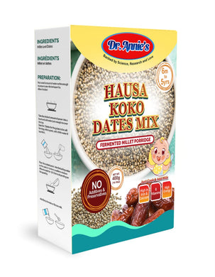 Dr Annie's Hausa Koko Dates Mix Cereal 6m+ 400g - Kyemen Baby Online