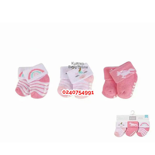 Baby Socks (3 Pairs) Hudson baby (0-6m)Female - Kyemen Baby Online