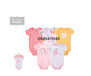 Baby Girl Body Suit (5pcs) Sweet Safari. - Kyemen Baby Online