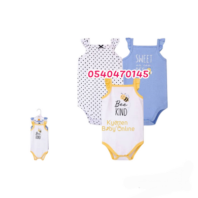 Baby Body Suit (3pcs) Bee  Kind - Kyemen Baby Online