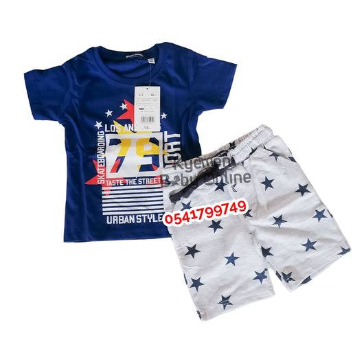 Baby Boy Dress / Top with shorts,Los Angeles. (Urban Style) - Kyemen Baby Online