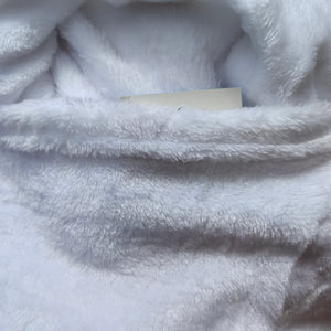 Baby Hooded Blanket Swaddle/ All White, (Kolaco). - Kyemen Baby Online
