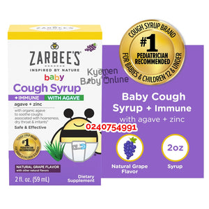 Zarbee's Cough Syrup Grape flavor 2fl.oz.(59ml) - Kyemen Baby Online