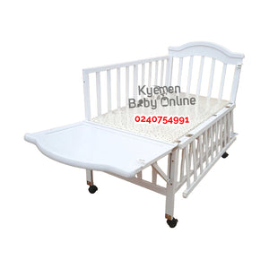 2 In 1 Baby Wooden Cot With Drawer (AY 905) Baby Bed / Baby Crib - Kyemen Baby Online