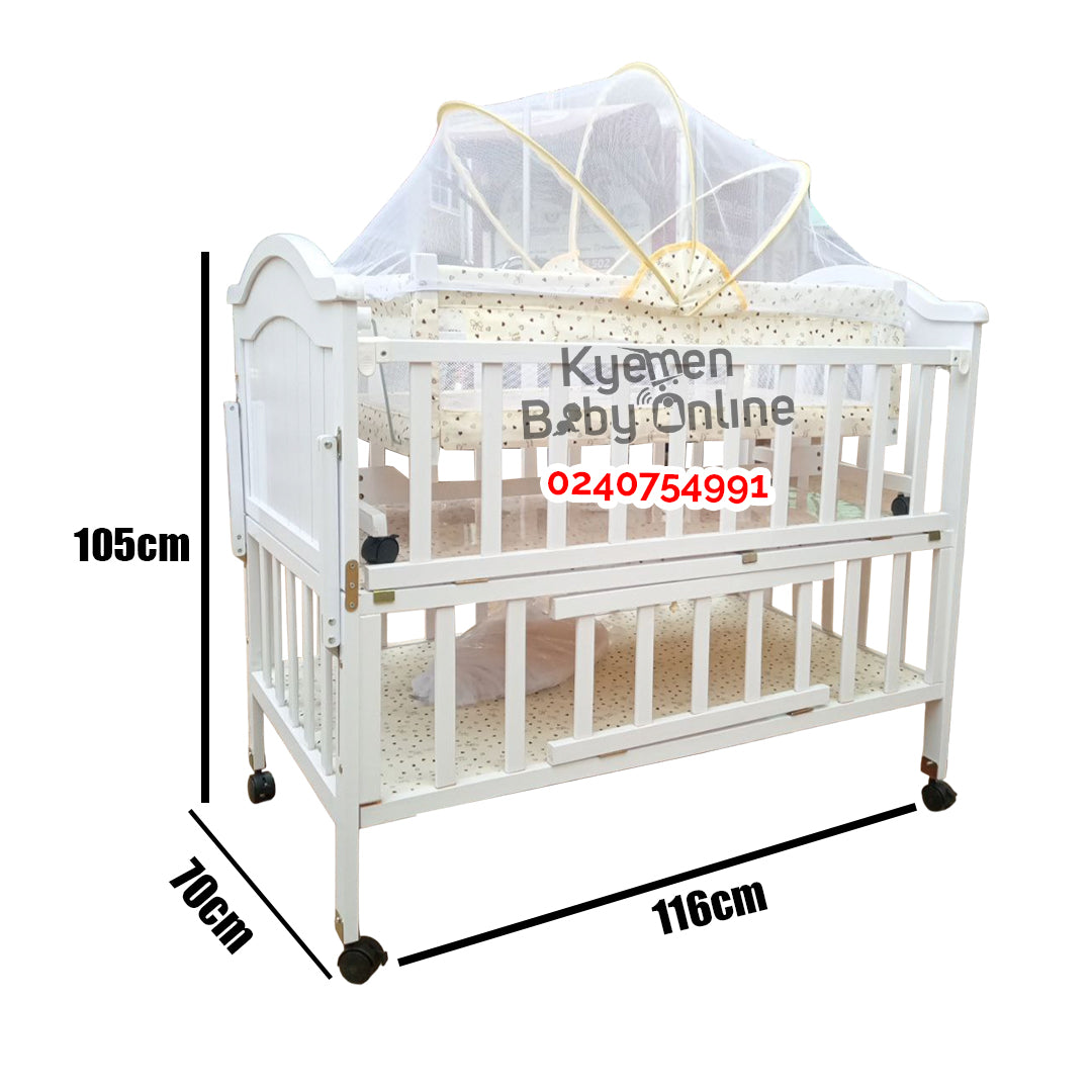 2 In 1 Baby Wooden Cot With Drawer (AY 659) Price in Accra Ghana