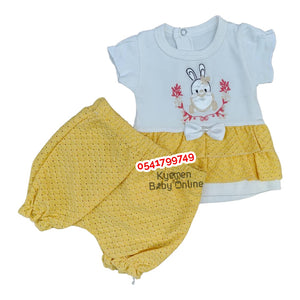 Baby Girl Dress Top and Shorts (Minilove, Bowtie) - Kyemen Baby Online