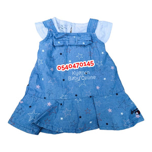 Baby Girl Pinafore Denim Dress (Tommy Hilfiger) - Kyemen Baby Online