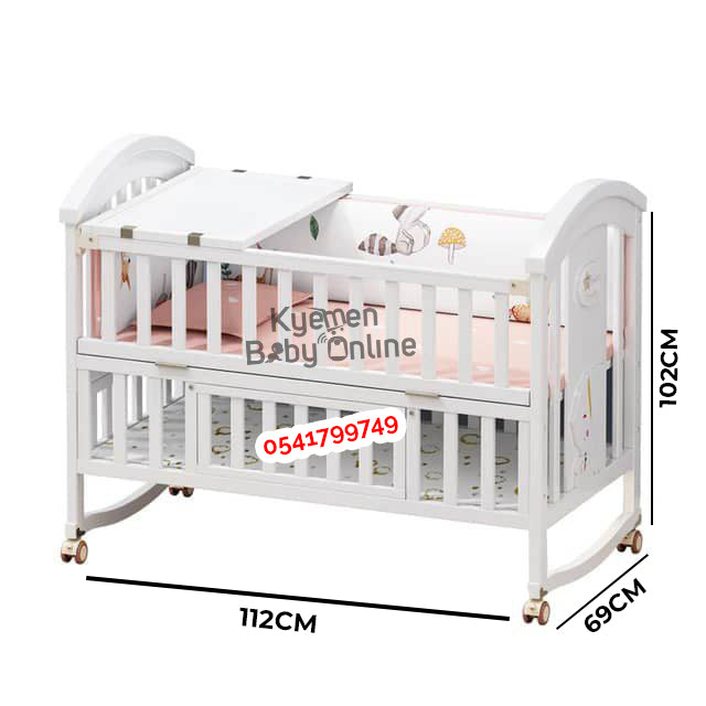 Baby Wooden White Cot Sweet Dreams 707 Baby Bed Baby Crib Kyemen Baby Online