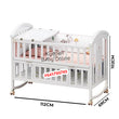 Load image into Gallery viewer, Baby Wooden White Cot (Sweet Dreams 520)Baby Bed/Baby Crib - Kyemen Baby Online
